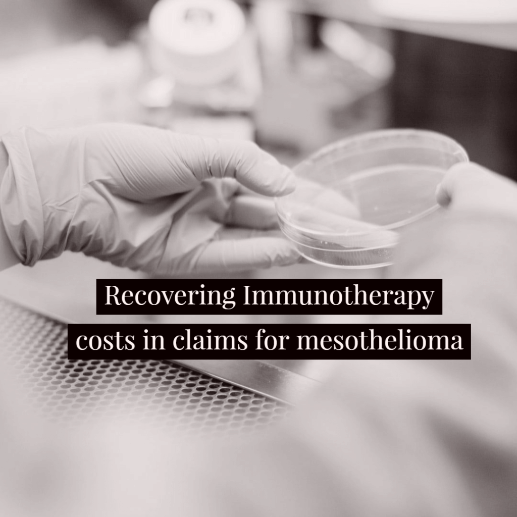 immunotherapy 1024x1024 - Recovering Immunotherapy costs in claims for mesothelioma